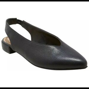 a new day black sling back pointed toe flats